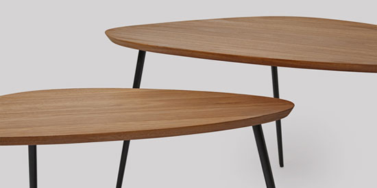 Sills midcentury-style coffee table set at Swoon Editions 