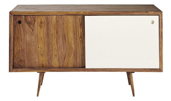 Midcentury interior: Andersen sideboard range at Maisons Du Monde