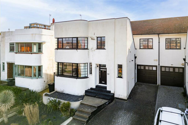 1930s E. William Palmer art deco house in Saltdean, Brighton