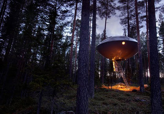 The UFO at the Treehotel, Harads, Sweden