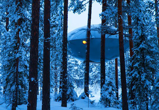 The UFO at the Treehotel, Harads, Sweden