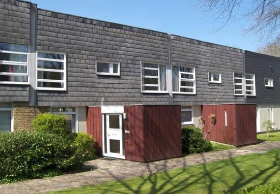 On the market: 1960s Eric Lyons-designed three-bedroom Span House in New Ash Green, Longfield, Kent