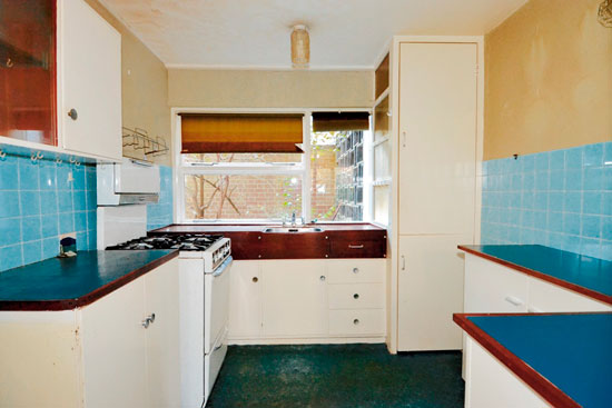 Two-bedroom apartment in the 1950s Eric Lyons-designed Parkleys development in Ham, Richmond, Surrey