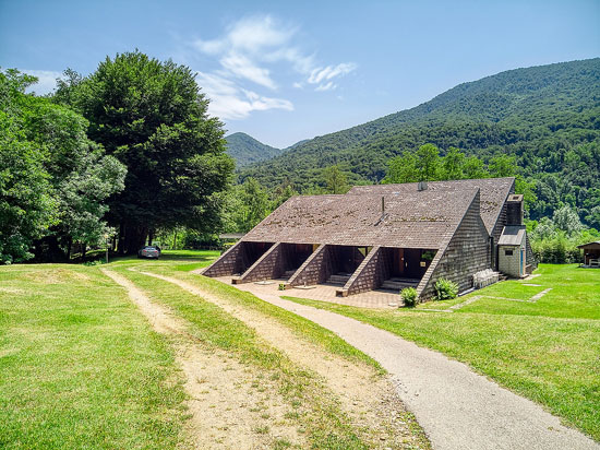 1960s midcentury modern holiday chalets in Ponte Cremenaga, Switzerland