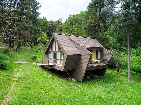 1960s midcentury modern holiday chalets in Ponte Cremenaga, Switzerland