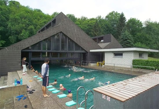 1960s midcentury modern holiday chalets in Ponte Cremenaga, Switzerland