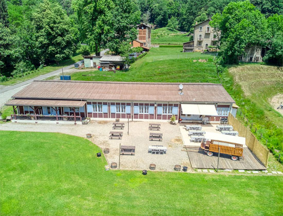 1960s midcentury modern holiday chalets in Ponte Cremenaga, Switzerland