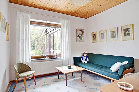 1960s single-storey modernist property in Mellanheden, Malmo, Sweden