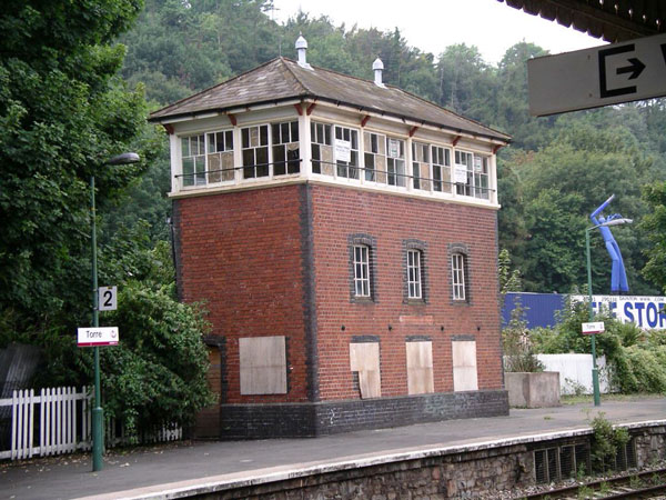 Grade II-listed train signal box in Torquay, Devon