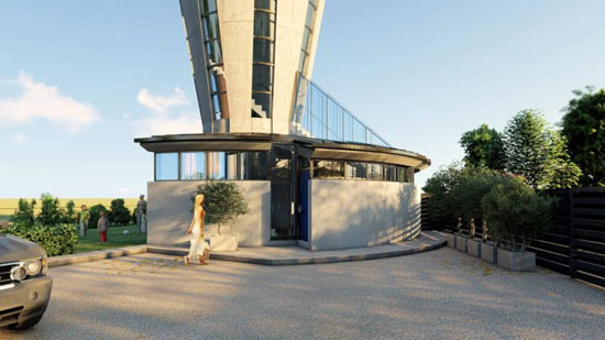 1960s grade II-listed Tonwell Tower in Tonwell, Hertfordshire