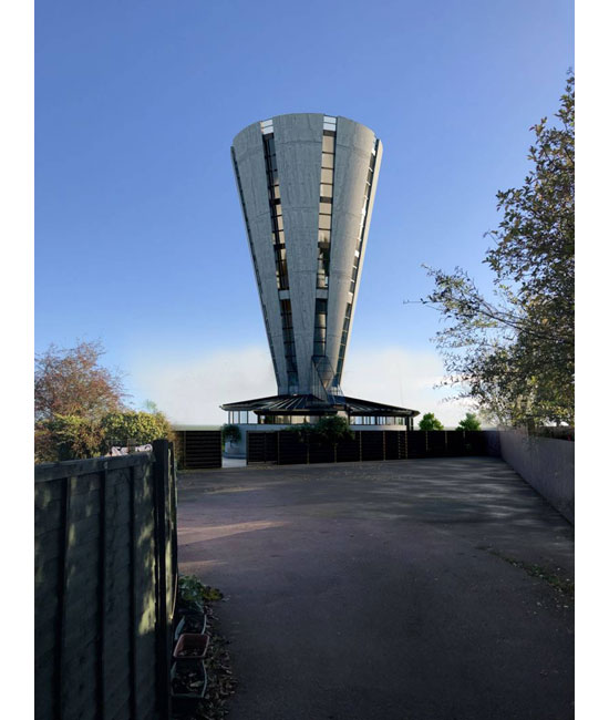 1960s grade II-listed Tonwell Tower in Tonwell, Hertfordshire