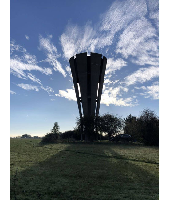 1960s grade II-listed Tonwell Tower in Tonwell, Hertfordshire