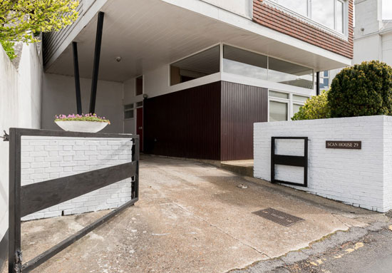 1960s John Floydd-designed midcentury-style Scan House in Sandgate, Kent