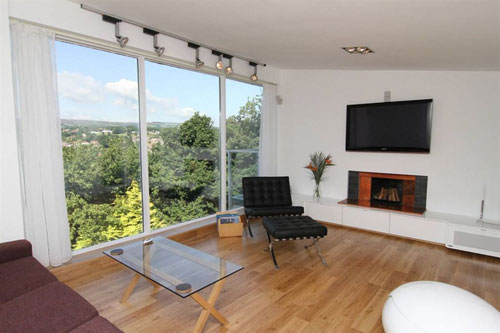 Architect-designed five-bedroomed hillside house in Totley, Sheffield