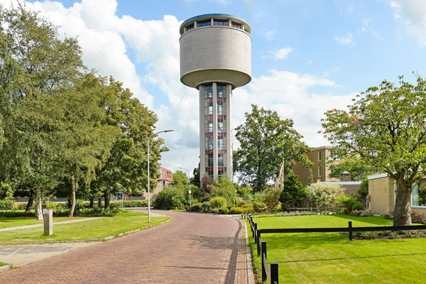 1960s modernist water tower in Essen, Holland