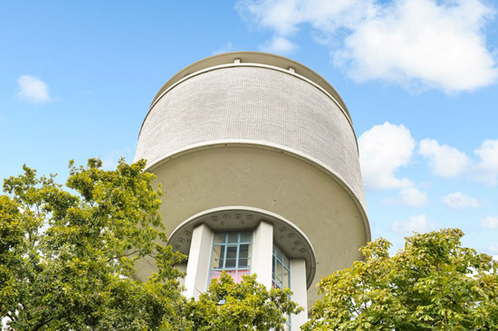 1960s modernist water tower in Essen, Holland