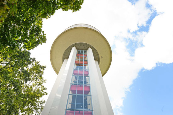 1960s modernist water tower in Essen, Holland