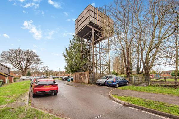 Water tower at auction in Newbury, Berkshire