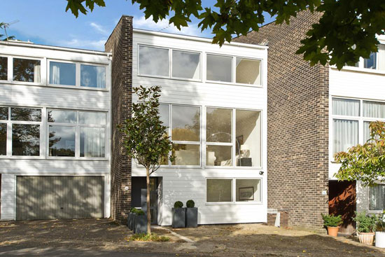 1970s modernist townhouse in Wimbledon, London SW19