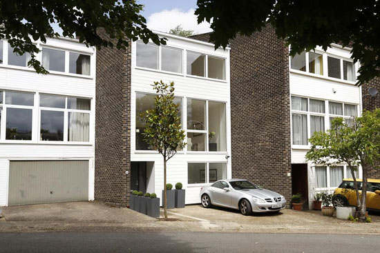 1970s modernist townhouse in Wimbledon, London SW19