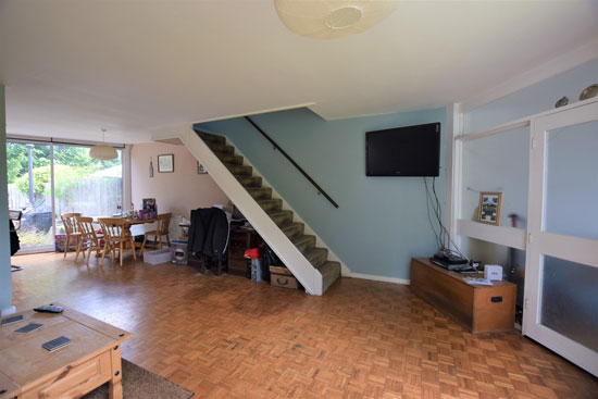 In need of renovation: 1960s Span House on the Templemere Estate, Weybridge, Surrey