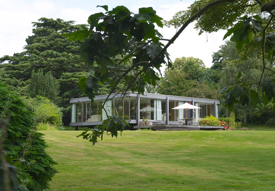 1970s Peter Aldington and John Craig-designed Wedgwood House in Higham, Suffolk